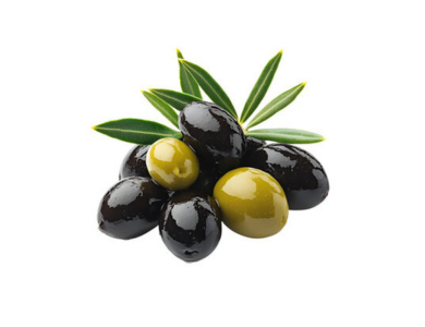 250 g pitted black and green olives